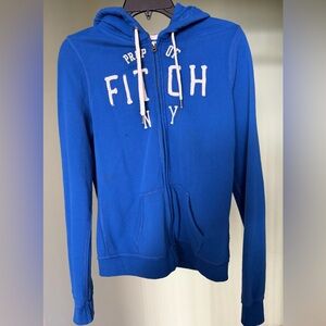 Preowned Abercrombie & Fitch Women’s Royal Blue Hooded Full Zip Sweatshirt Sz M